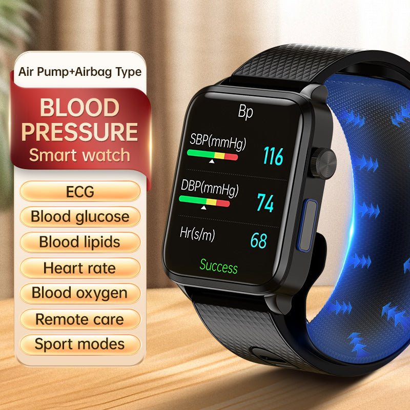 KP300 High-Precision Airbag Blood Pressure Smart Watch ECG Heart Rate Blood Sugar Uric Acid Blood Lipids Blood Oxygen Sleep