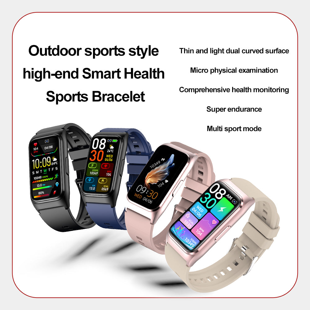 KH75 Smart Bracelet One-click Micro-Physical Examination Five Internal Organs Detection Blood Sugar Uric Acid Blood Lipid Heart Rate Blood Oxygen Sleep