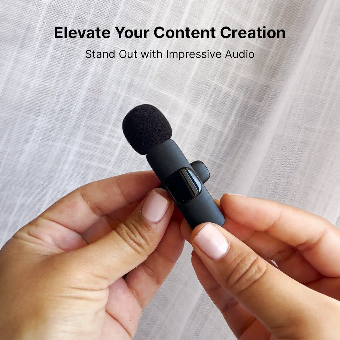 Mini Wireless Lavalier Micophone | For Content Creators & Video Recording