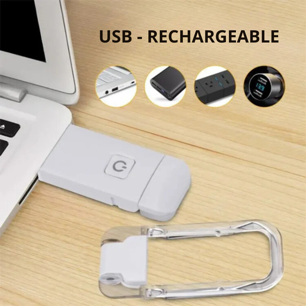 Book Reading Lights - Adjustable LED Clip-on Rechargeable Book Light, USB Powered for Reading in Bed, Best for Bookworms and Kids