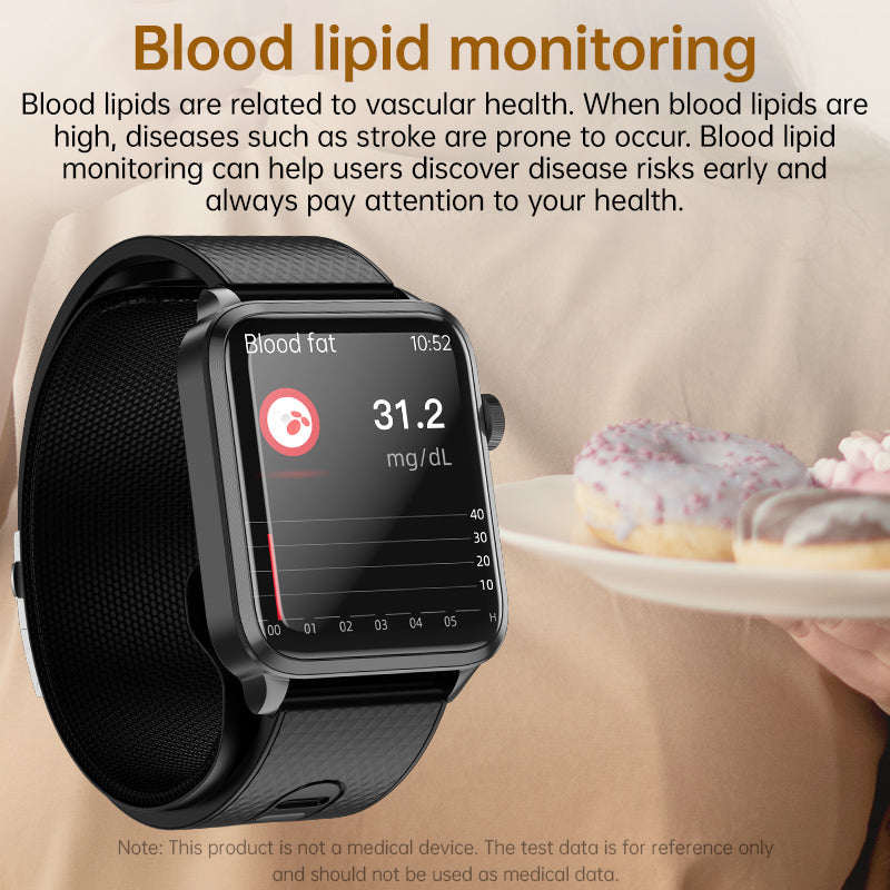 KP300 High-Precision Airbag Blood Pressure Smart Watch ECG Heart Rate Blood Sugar Uric Acid Blood Lipids Blood Oxygen Sleep