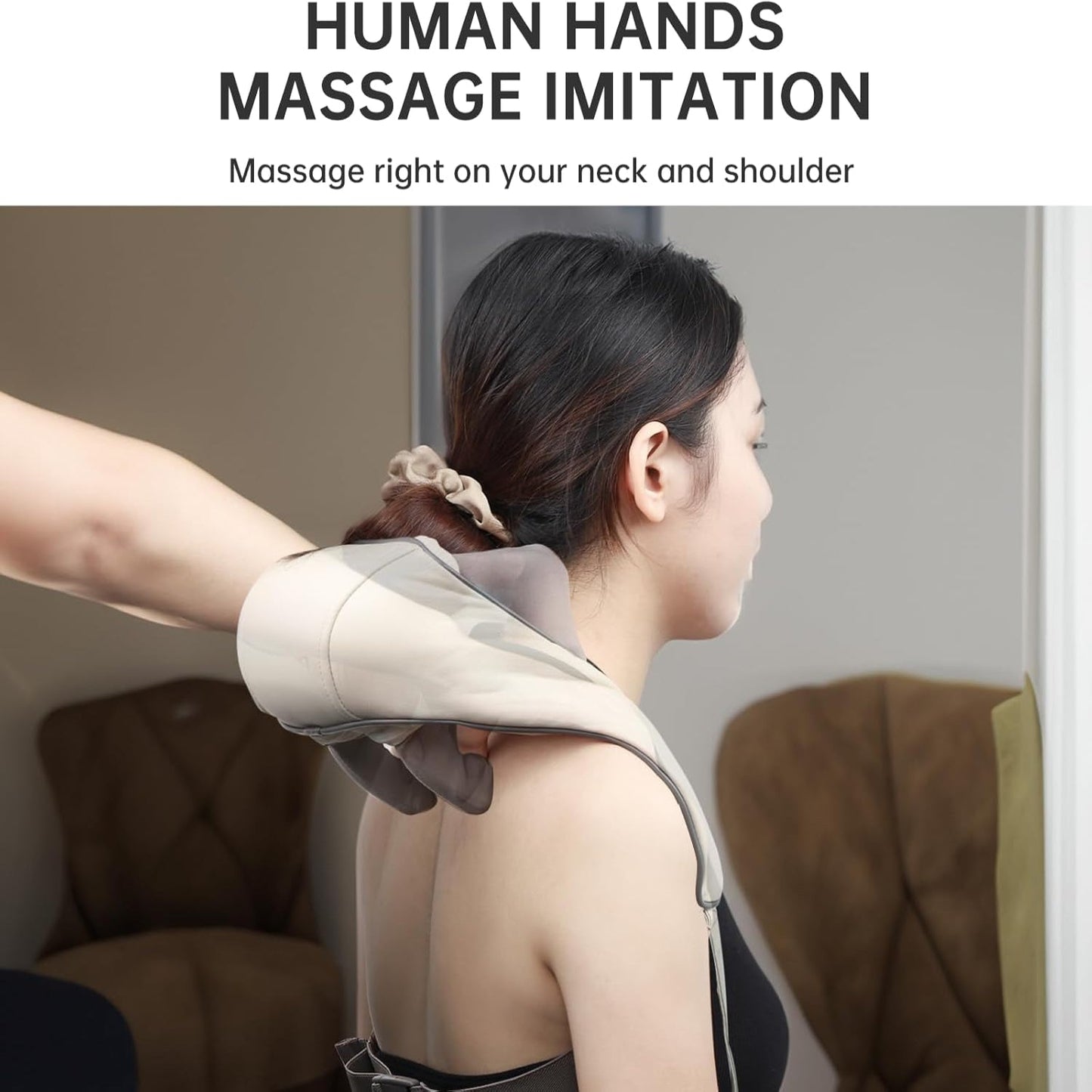 Heated Massage Chair with Back & Neck Cushion β Shiatsu Massage for Total Comfort