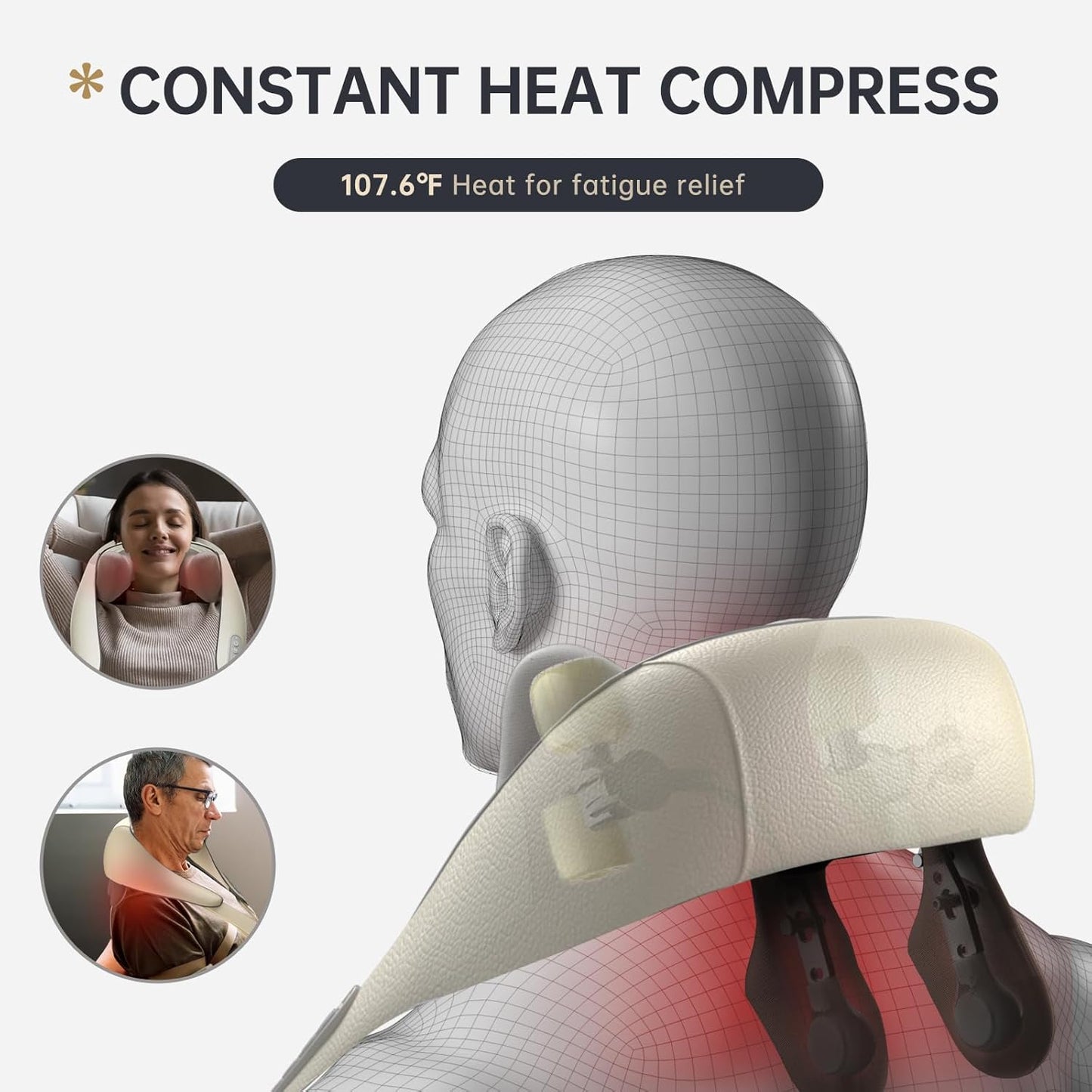 Heated Massage Chair with Back & Neck Cushion β Shiatsu Massage for Total Comfort