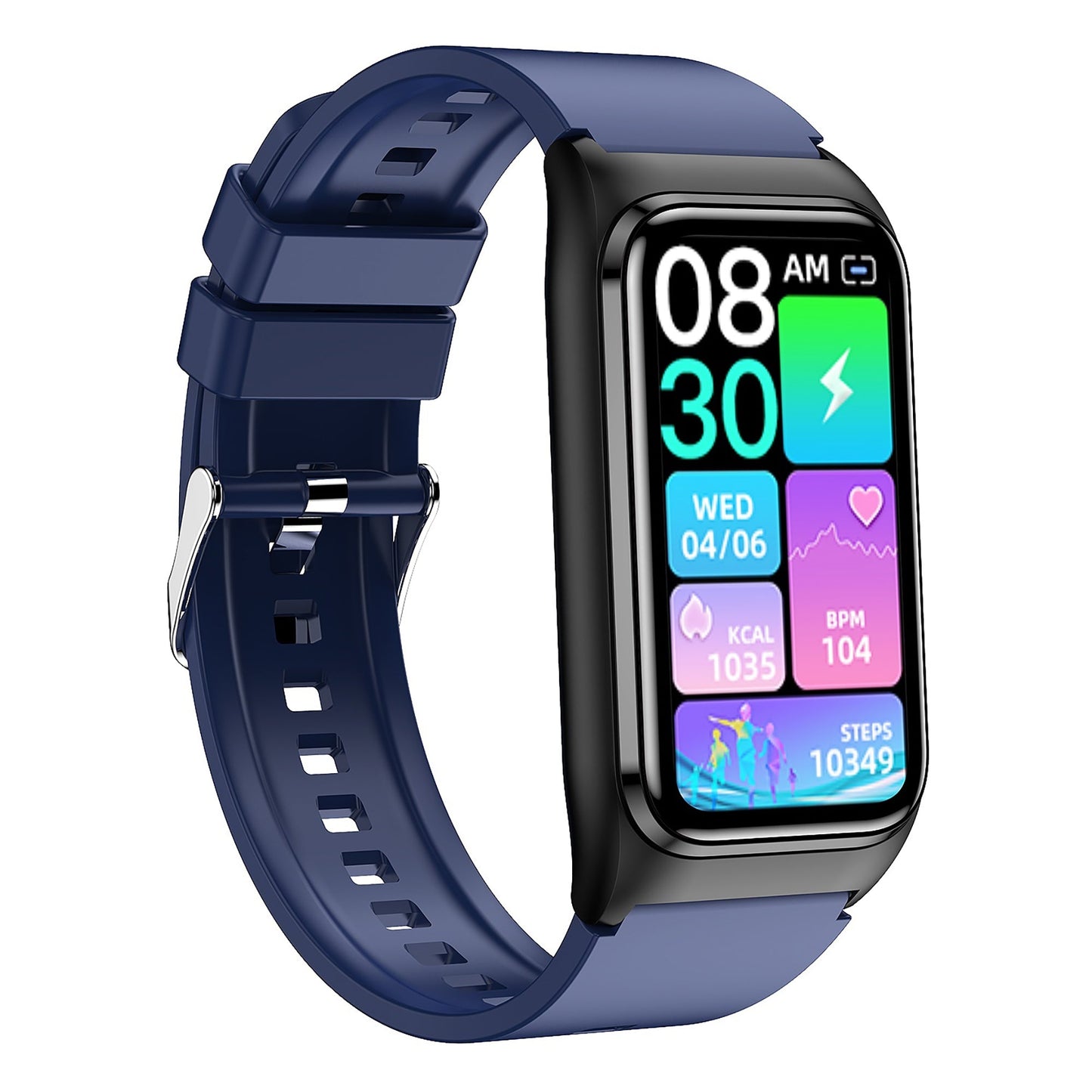 KH75 Smart Bracelet One-click Micro-Physical Examination Five Internal Organs Detection Blood Sugar Uric Acid Blood Lipid Heart Rate Blood Oxygen Sleep