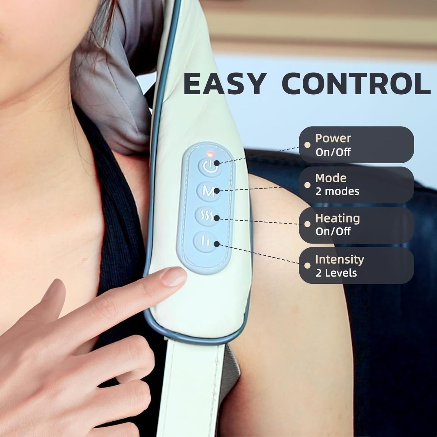 Heated Massage Chair with Back & Neck Cushion β Shiatsu Massage for Total Comfort