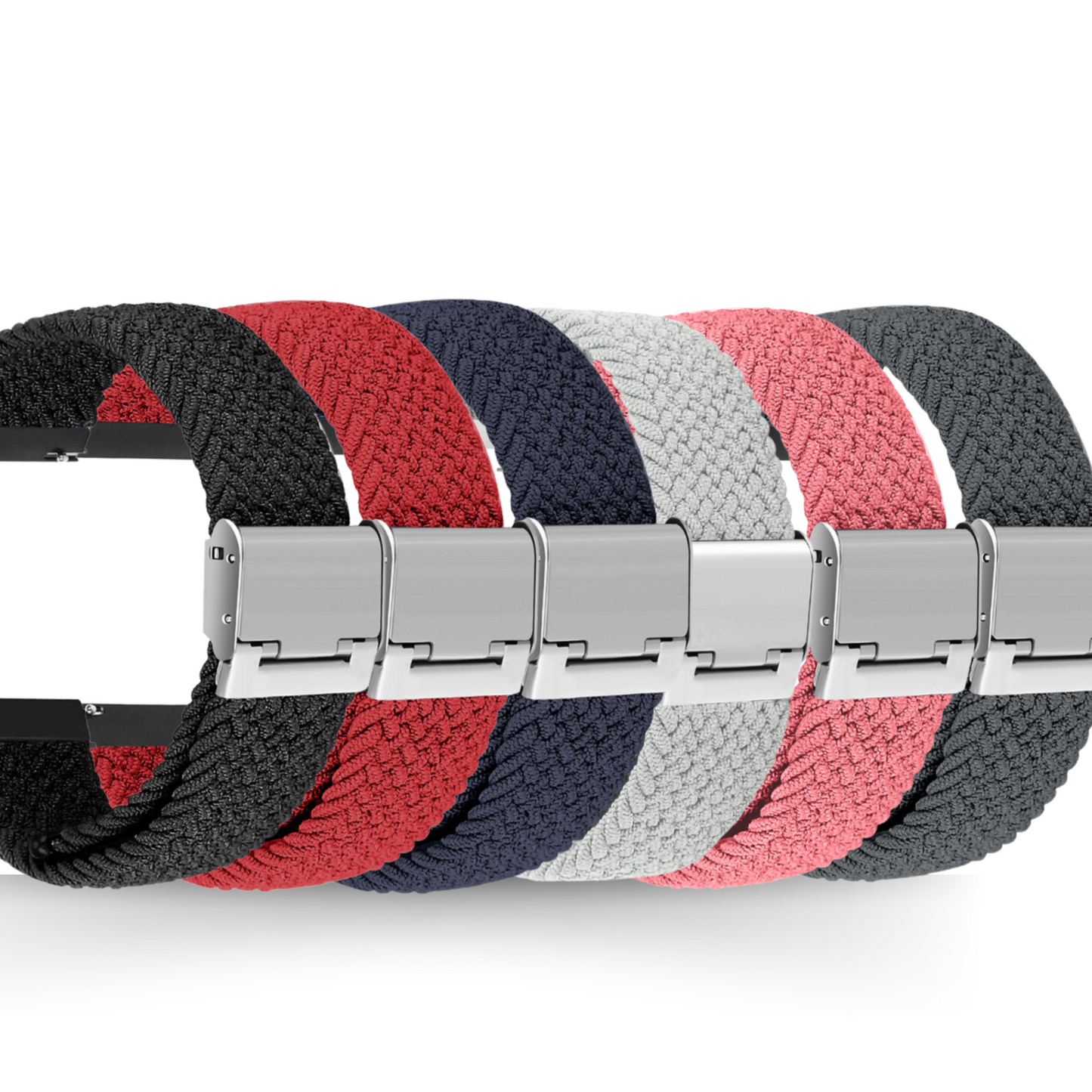 Pink Birded Nylon Watch Band