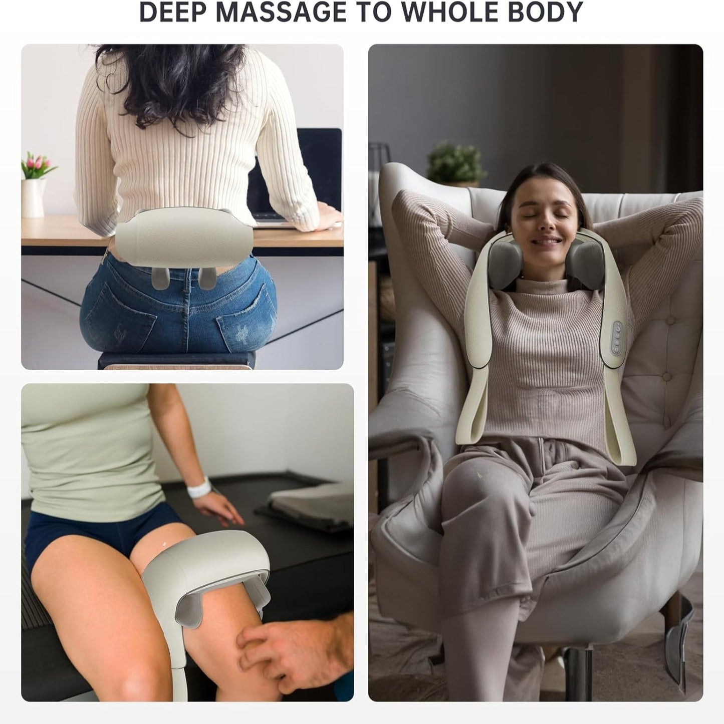 Heated Massage Chair with Back & Neck Cushion β Shiatsu Massage for Total Comfort