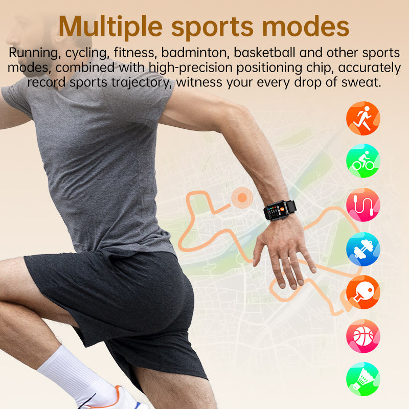 KP300 High-Precision Airbag Blood Pressure Smart Watch ECG Heart Rate Blood Sugar Uric Acid Blood Lipids Blood Oxygen Sleep