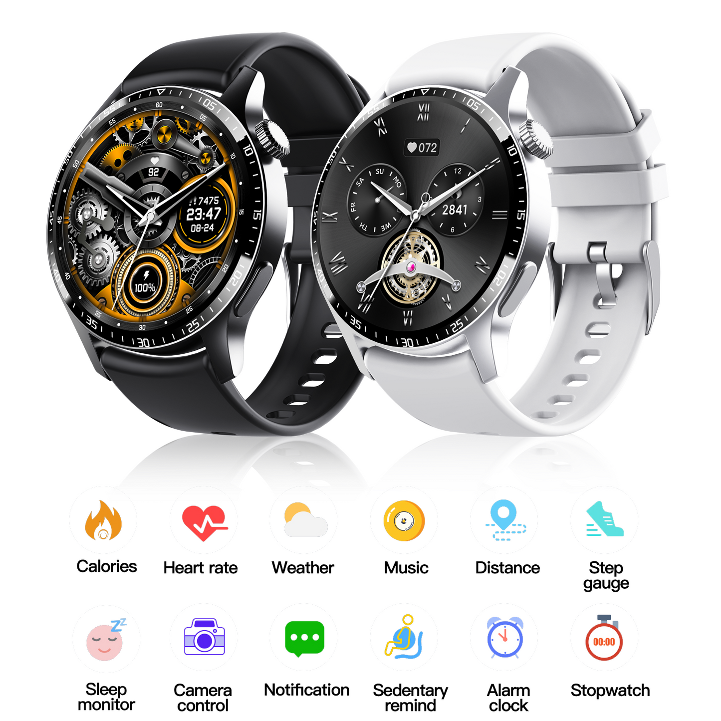 KH207 Large Screen 24 Hours Heart Rate Blood Oxygen Sleep Tracker 150 Sports Modes