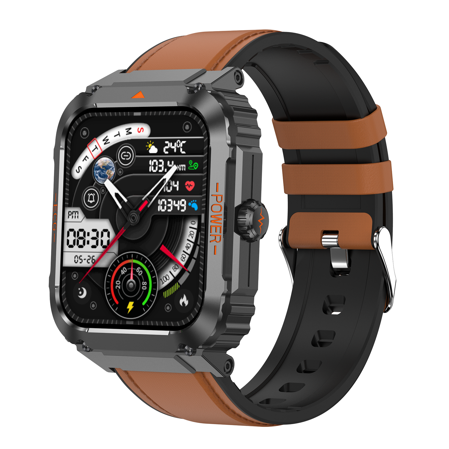 KH55 Sporty Health Watch 1.92" with ECG/EKG Bluetooth Call 100+ Sports Modes