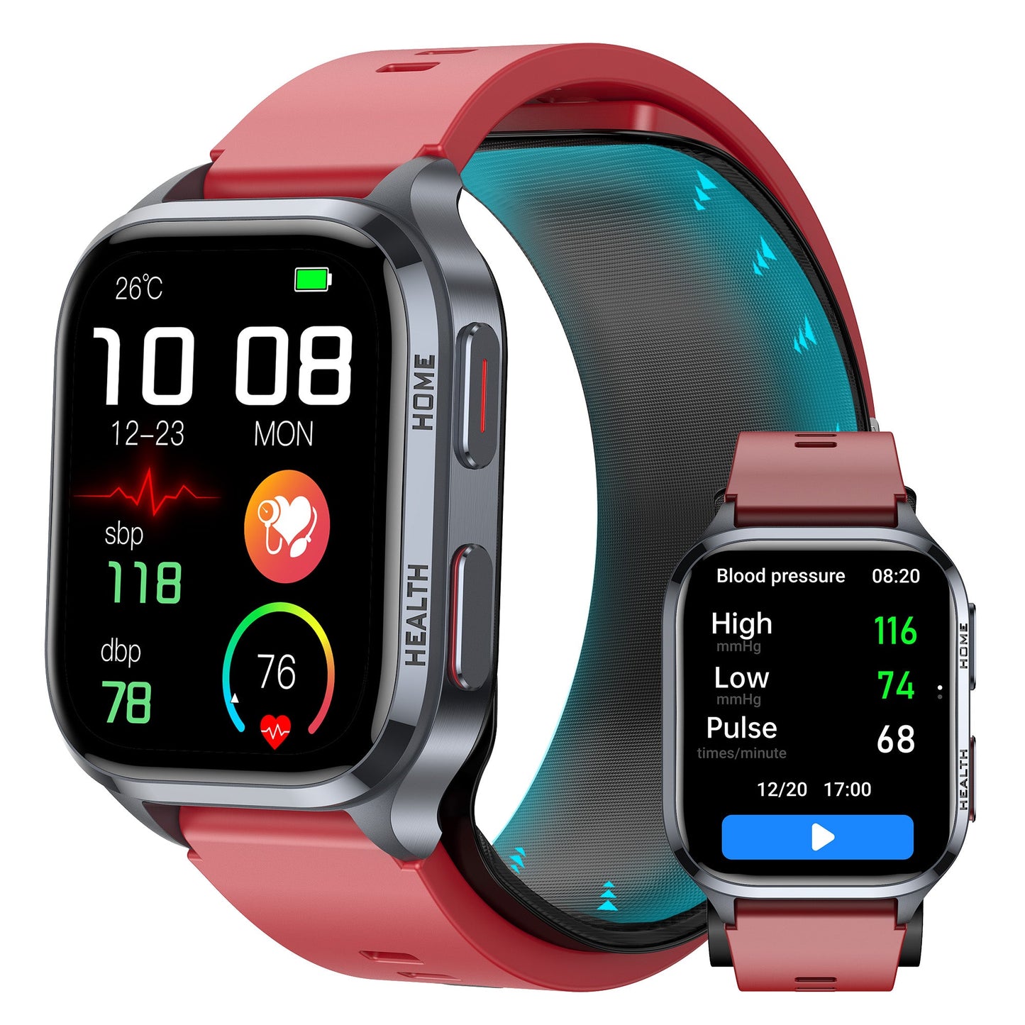 KP18 High-Precision Airbag Wrist Blood Pressure Monitor Smart Watch Voice Broadcast Smart Watch Blood Sugar Uric Acid Blood Lipid Blood Oxygen Sleep Bluetooth Call
