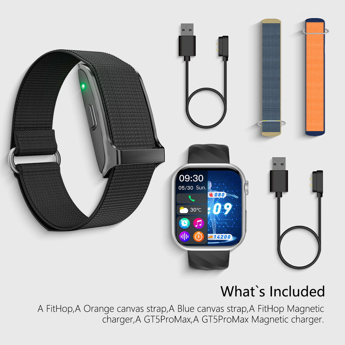 FitHop Health Activity & Fitness Tracker With BP+HR+SPO2+Sleep+GPS Tracker