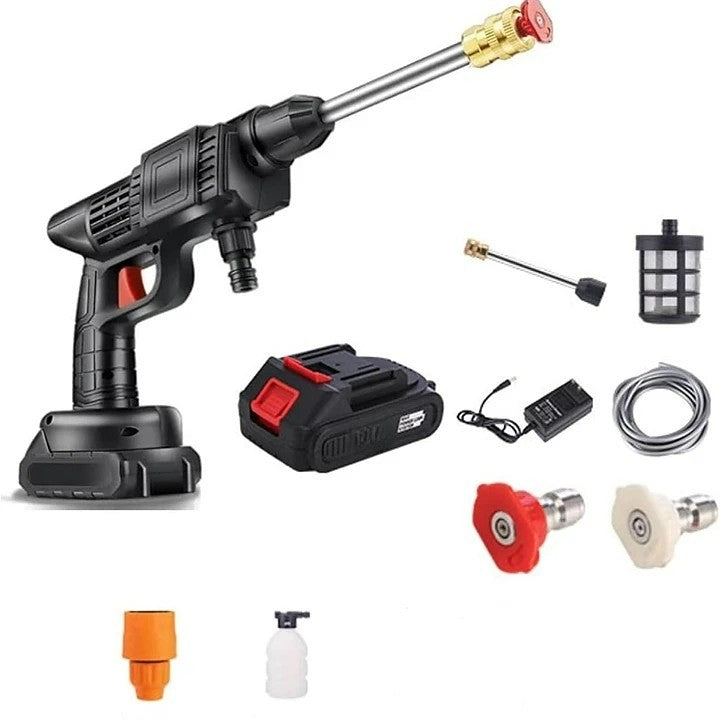 Cordless Portable High Pressure Spray Water Gun Set | Ideal for Cleaning Cars, Patios & Garden Furniture
