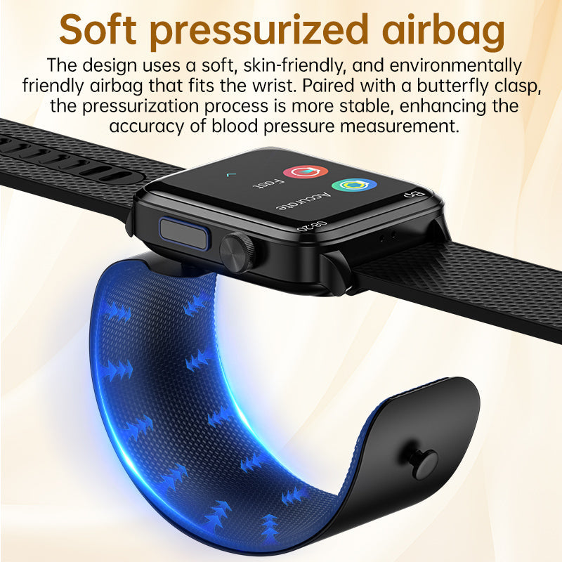 KP300 High-Precision Airbag Blood Pressure Smart Watch ECG Heart Rate Blood Sugar Uric Acid Blood Lipids Blood Oxygen Sleep
