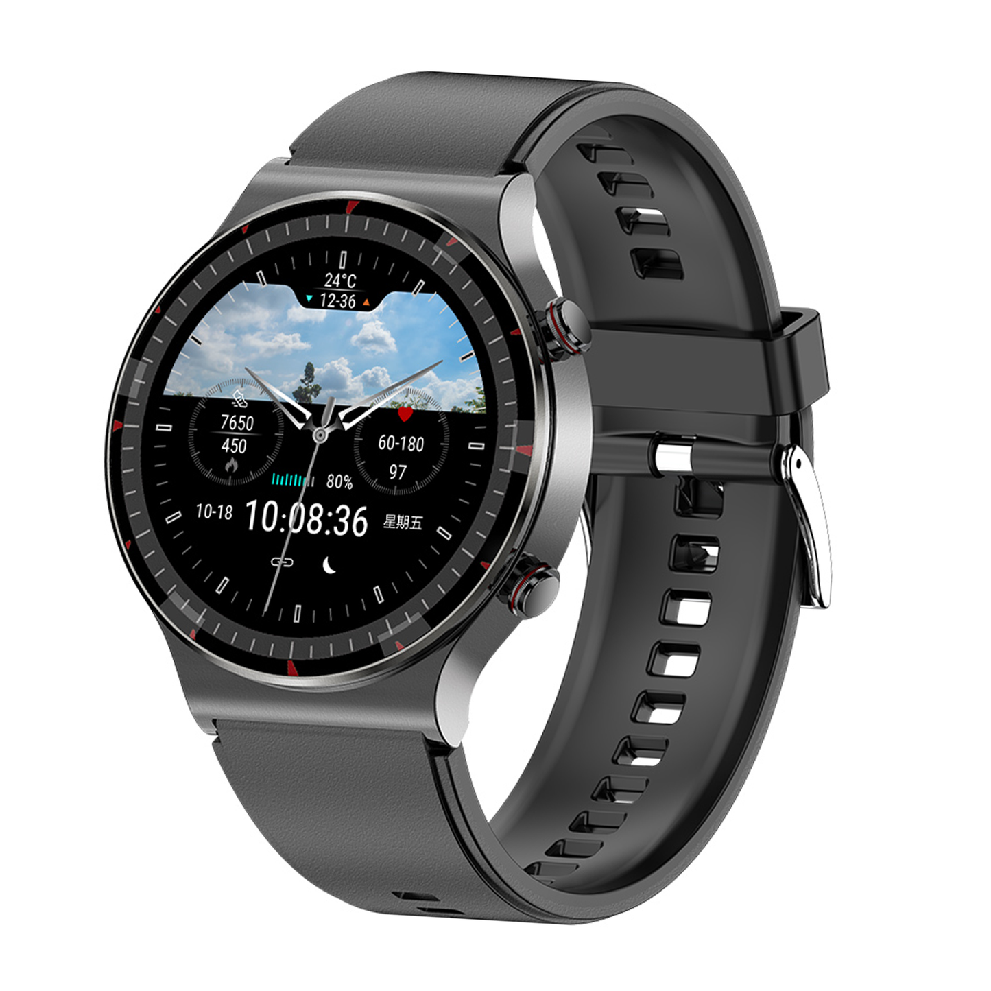 KH08 Vintage Health Watch ECG Heart Rate Blood Oxygen Blood Pressure