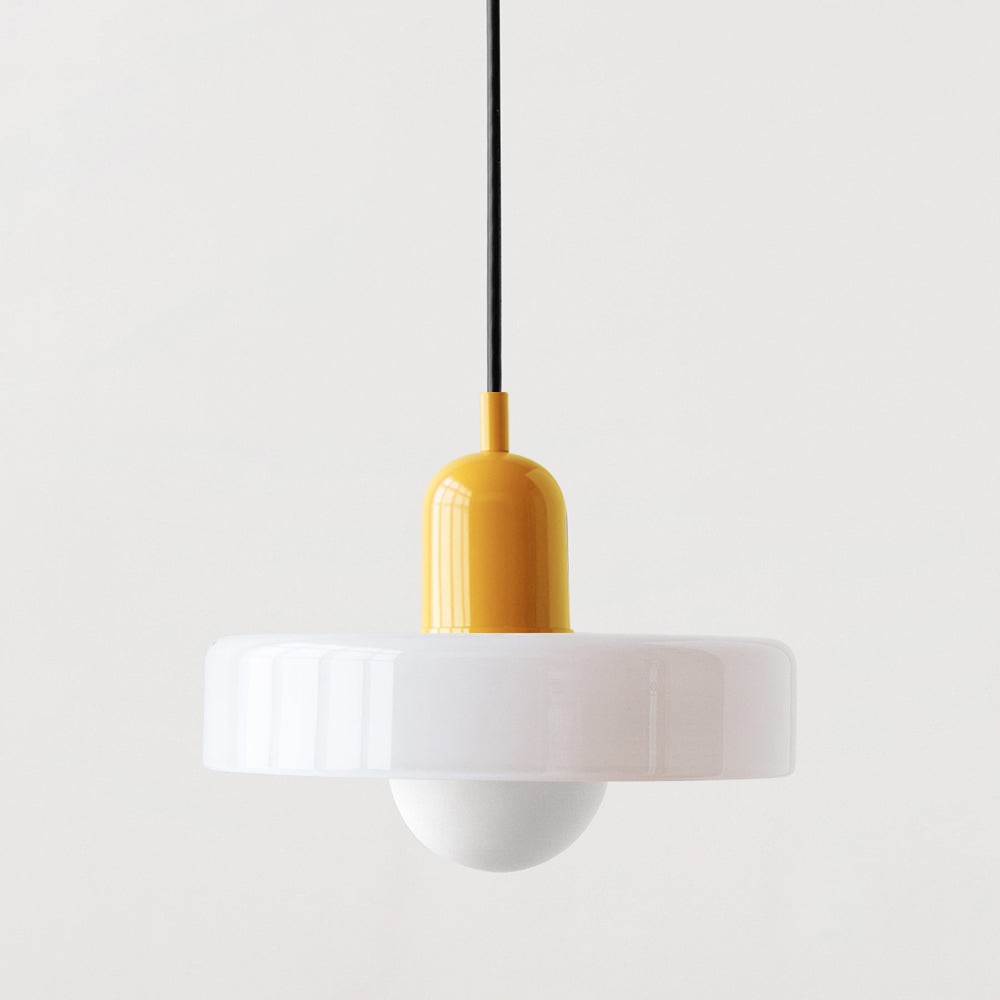 Scandi Bauhaus Pendant Light – Stylish Orange Ceiling Lamp for Contemporary Spaces