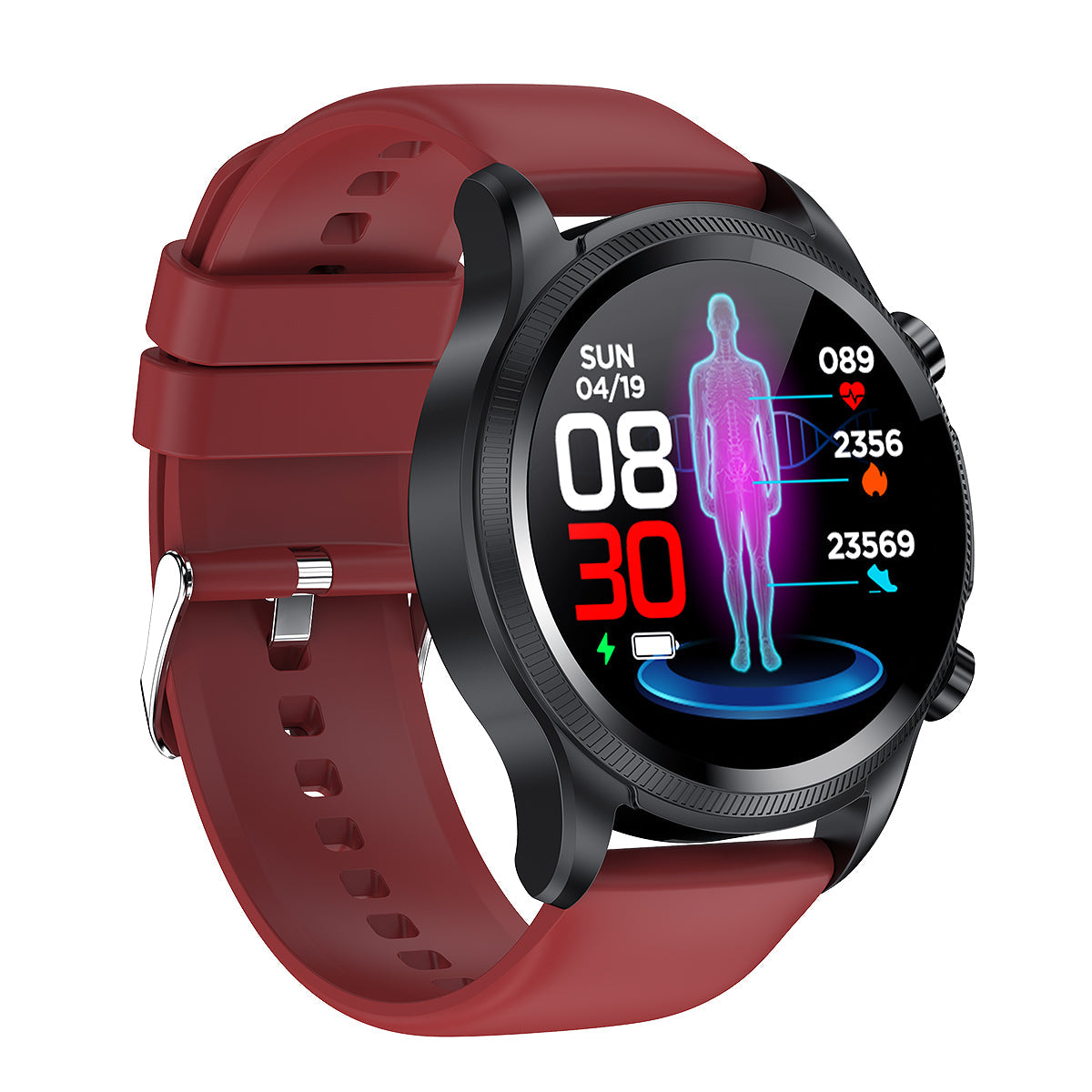 KH04 ECG PTT HRV Blood Oxygen Heart Rate Blood Pressure blood sugar Round