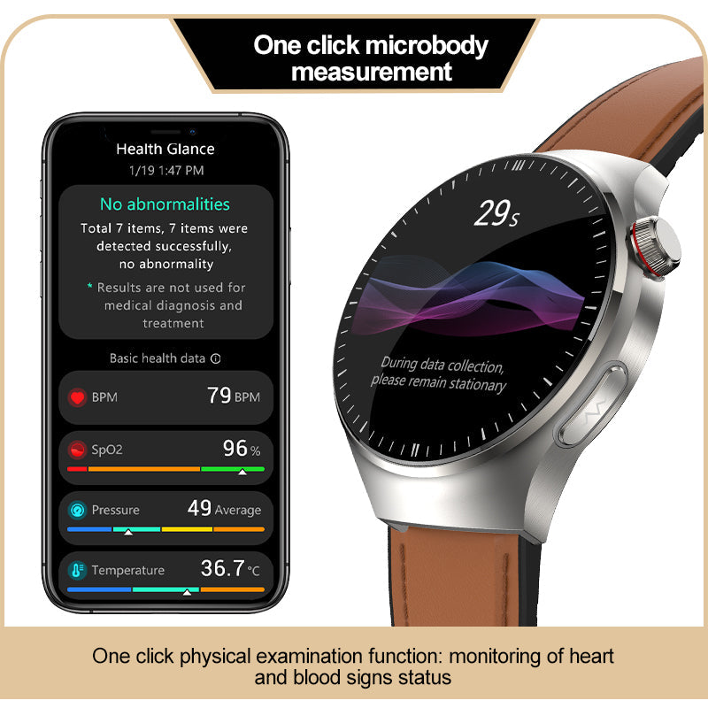 KH26 One click micro examination of Five Organ Health Monitoring Blood Glucose Blood Lipids Uric Acid Blood Pressure Blood Oxygen SOS Smart Watch