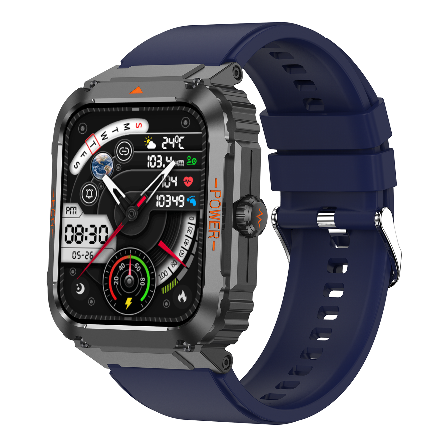 KH55 Sporty Health Watch 1.92" with ECG/EKG Bluetooth Call 100+ Sports Modes