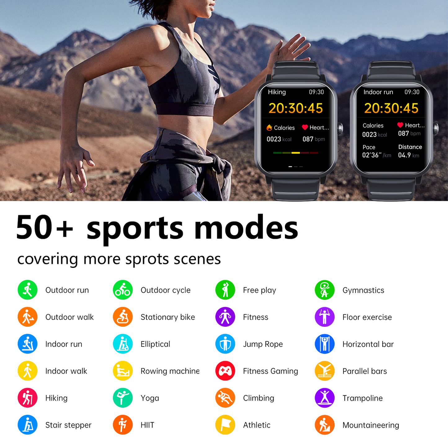 KH303 Red Light Blood Oxygen Heart Rate Sleep Tracker Health Monitoring Watch