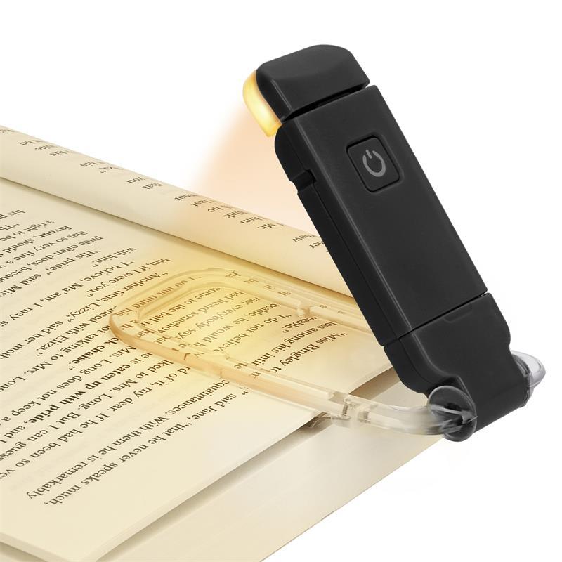 Book Reading Lights - Adjustable LED Clip-on Rechargeable Book Light, USB Powered for Reading in Bed, Best for Bookworms and Kids