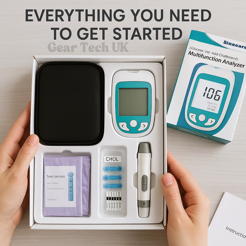 Multifunctional Analyzer Home Cholesterol Test Kit with Lancets Uric Acid Meter Glucose Meter