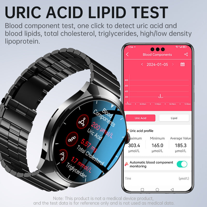 KH09P Newly Upgraded Smart Watch ECG Blood Glucose Blood Components Sleep Heart Rate Blood Pressure