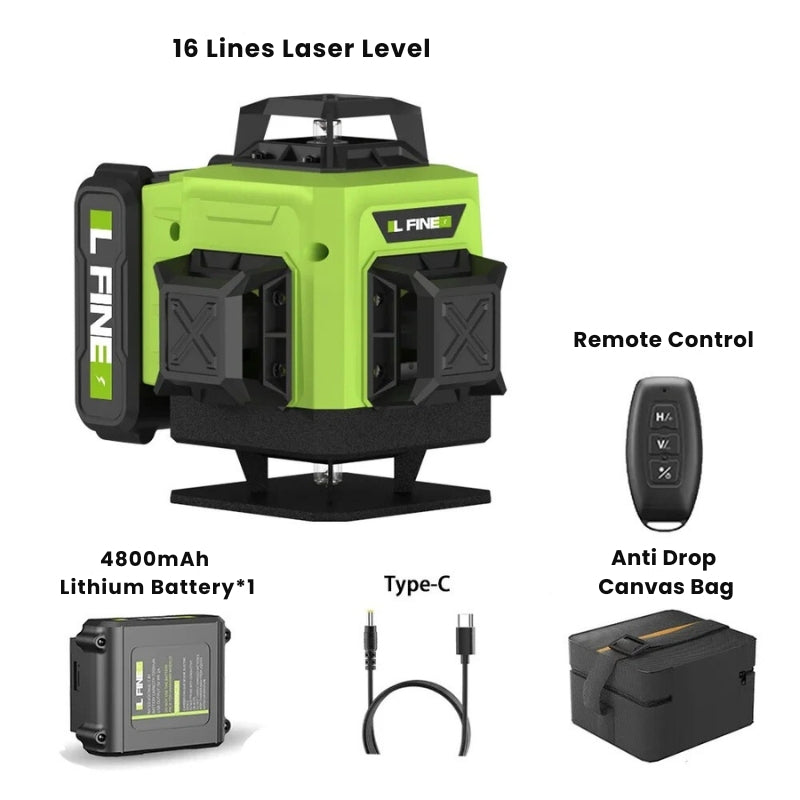 16-Line Professional 4D Laser Level β Precise Measurements and Accurate Alignment