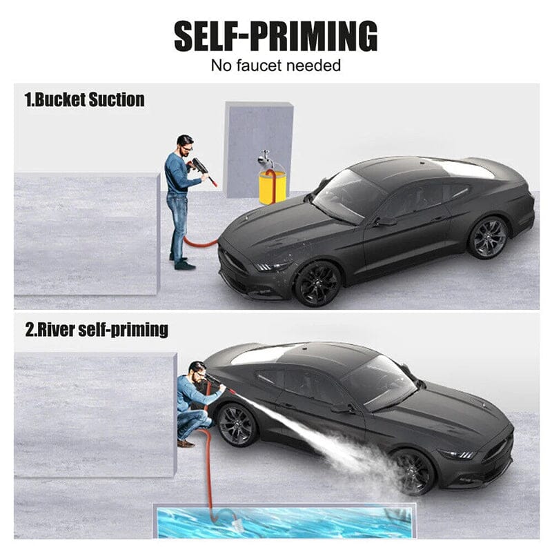 Cordless Portable High Pressure Spray Water Gun Set | Ideal for Cleaning Cars, Patios & Garden Furniture