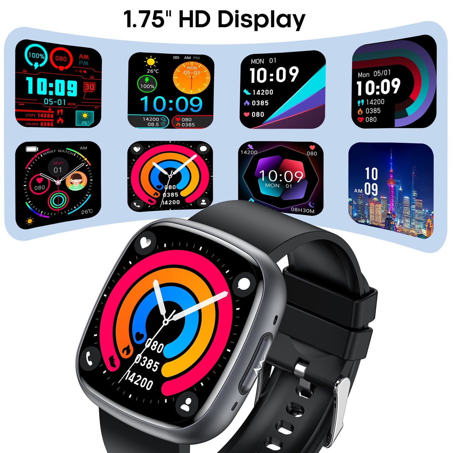 KH593 ECG/HRV Micro-Physical Examination Health Insights Blood Sugar Blood Oxygen Blood/Body composition Sleep SOS Bluetooth Call Smart Watch