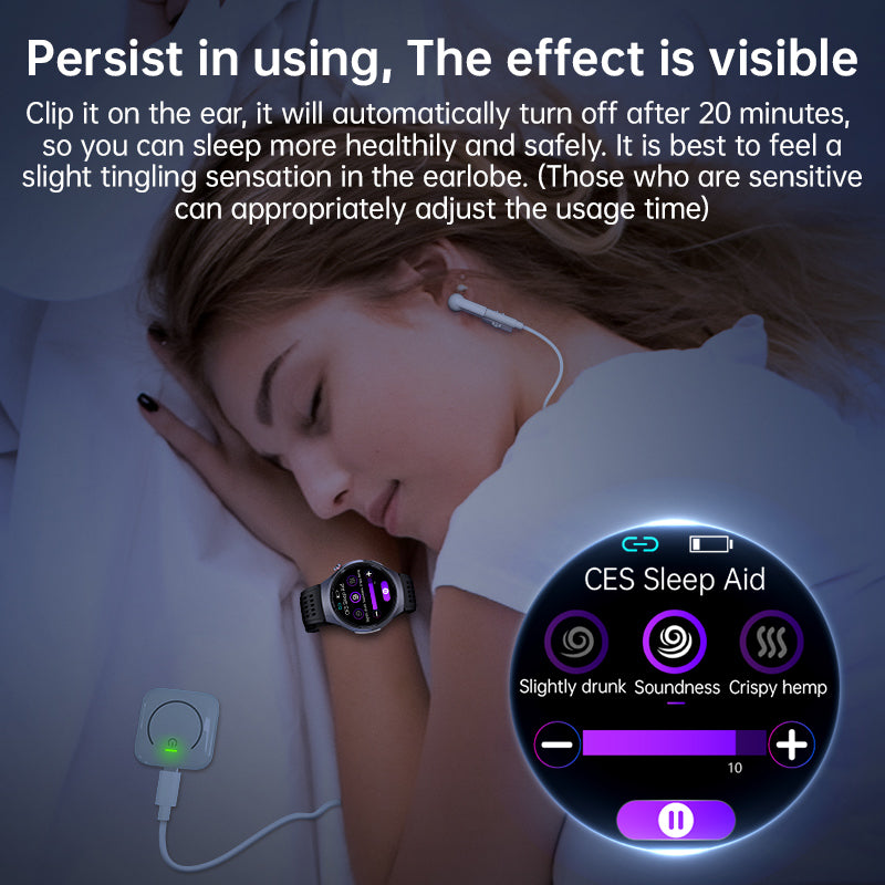 KT06 Sleep Aid Watch Intelligently Initiate ECG Heart Rate Monitor Blood Sugar