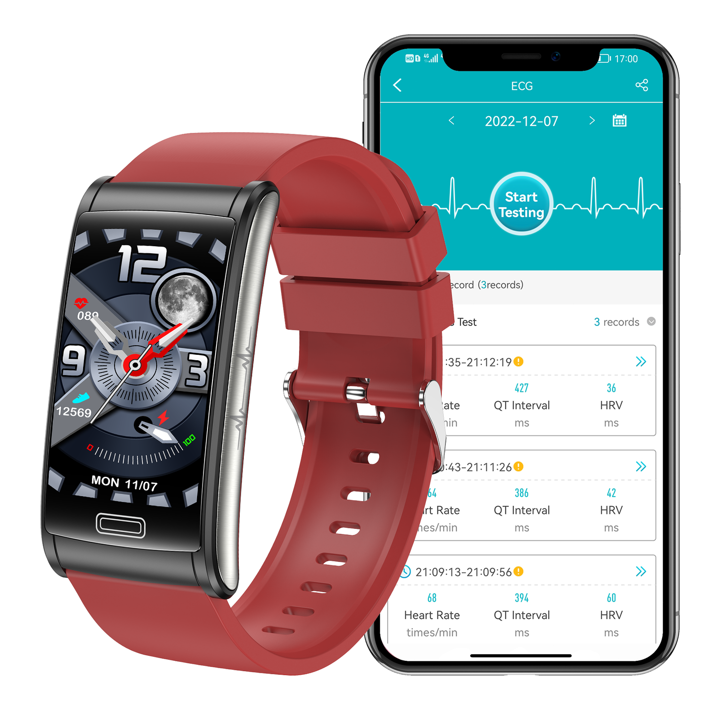 KH60 ECG Bracelet Blood Oxygen Scientific Sleep HRV Smart Watch