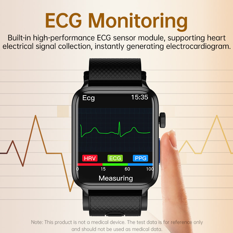 KP300 High-Precision Airbag Blood Pressure Smart Watch ECG Heart Rate Blood Sugar Uric Acid Blood Lipids Blood Oxygen Sleep