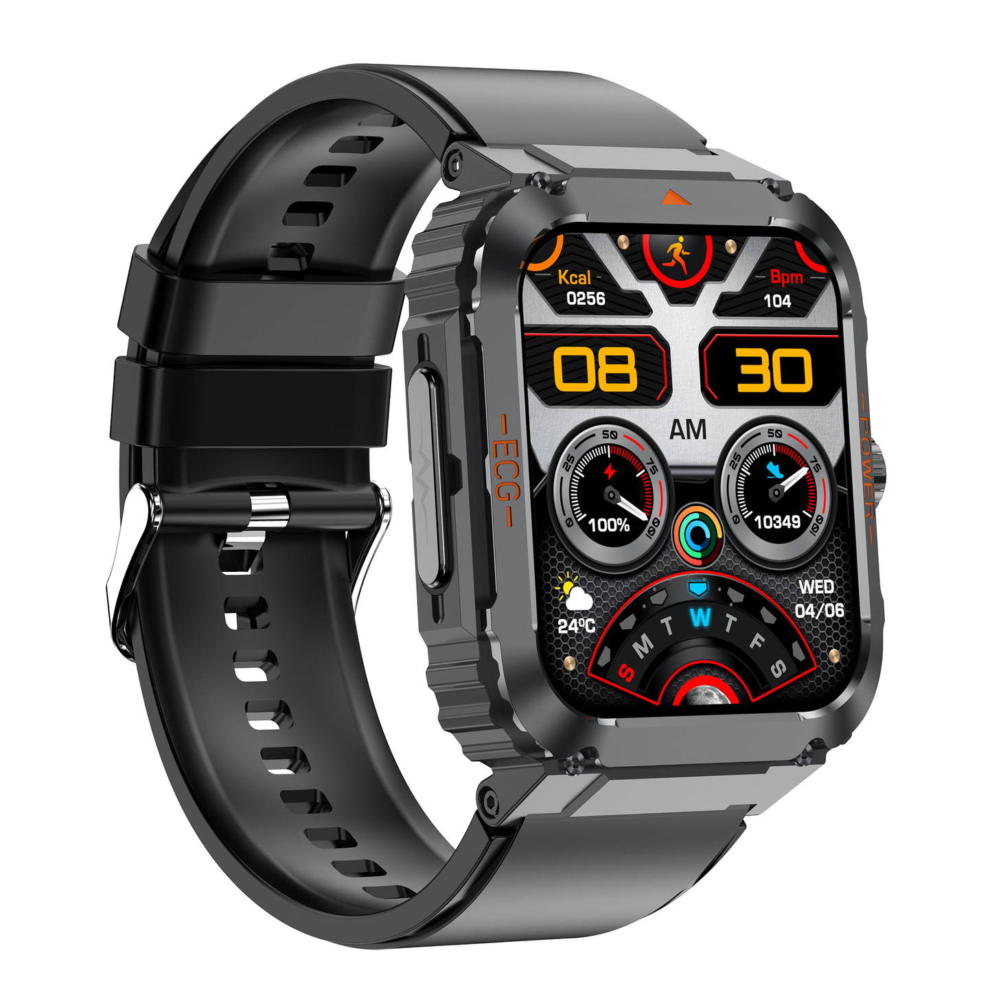 KH55 Sporty Health Watch 1.92" with ECG/EKG Bluetooth Call 100+ Sports Modes