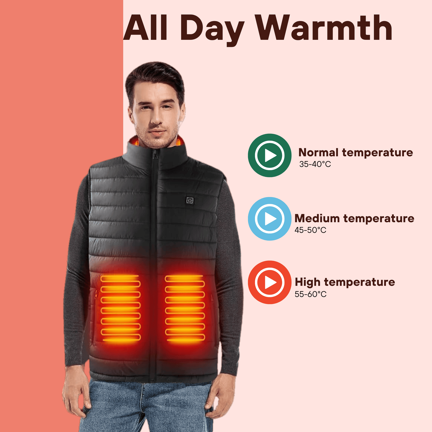 Heated Gilet β Lightweight Body Warmer Heated Jacket for Ultimate Comfort
