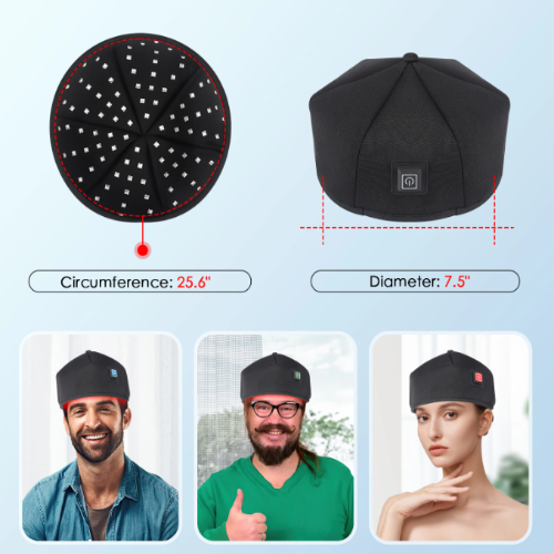Red Light Therapy Hair Growth Cap with 120 LEDs - Infrared Treatment for Thinning Hair in Home