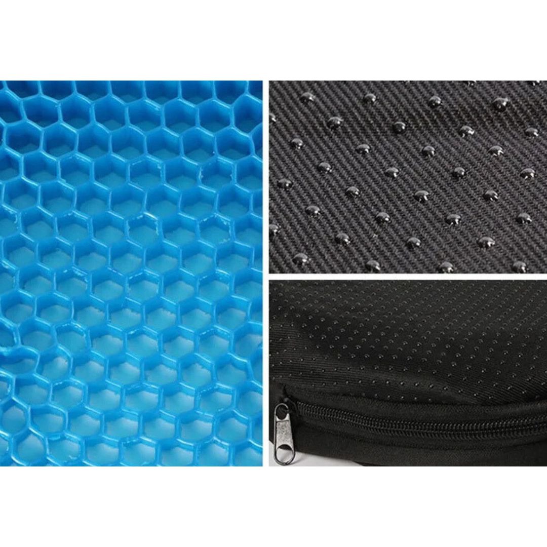 Orthopedic Gel Seat Cushion for Pressure Relief, Tailbone Pain & Lower Back Support - Ideal for Office Chair, Car & Wheelchair Use