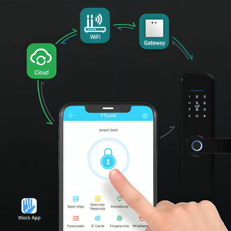 MysticGuard⢠| Keyless Smart Door Lock with Biometric Access | Secure Entry for Home & Office