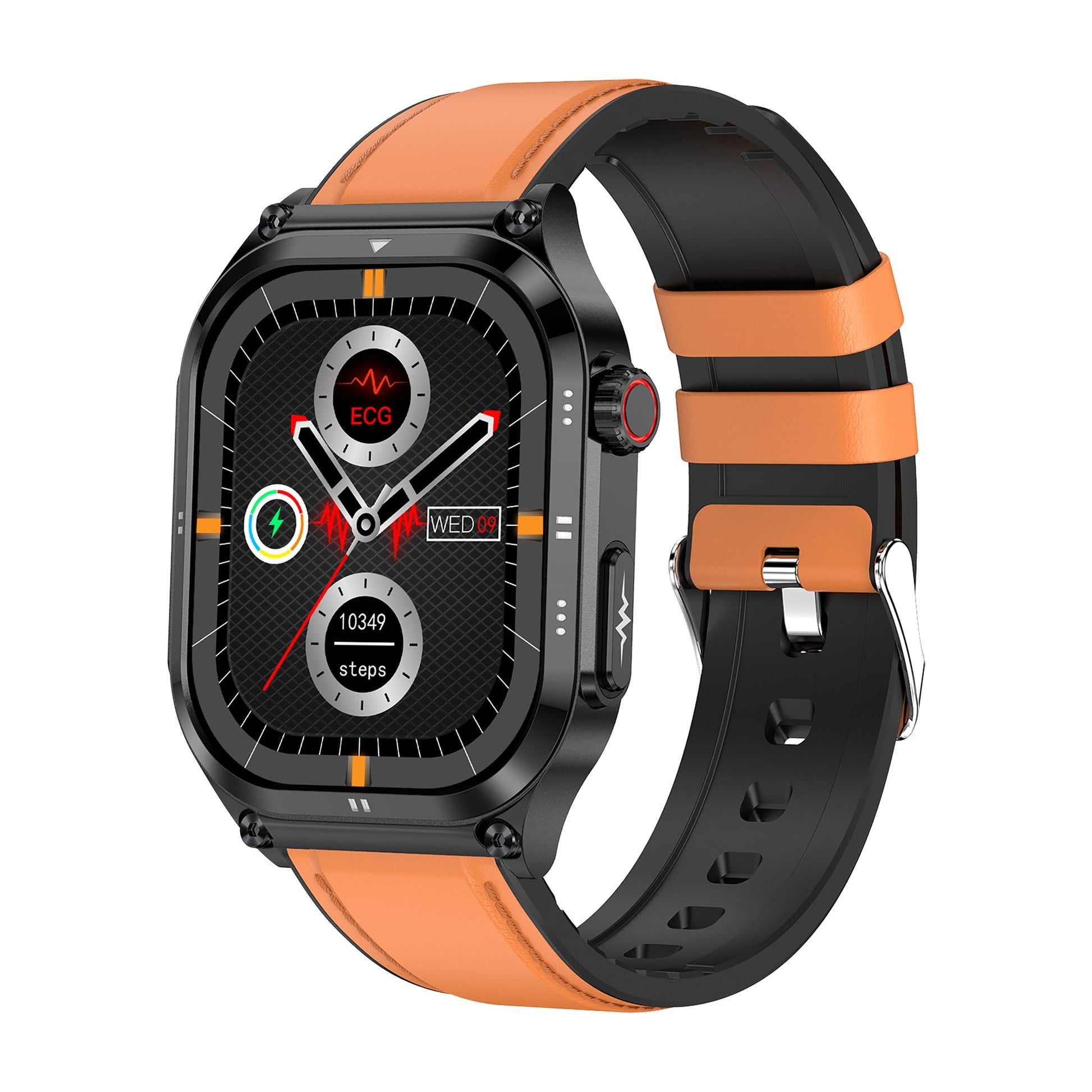 KH49 Outdoor ECG Health Smart Watch Blood Oxygen Pressure AMOLED HD Screen Bluetooth Calling SOS Emergency Call