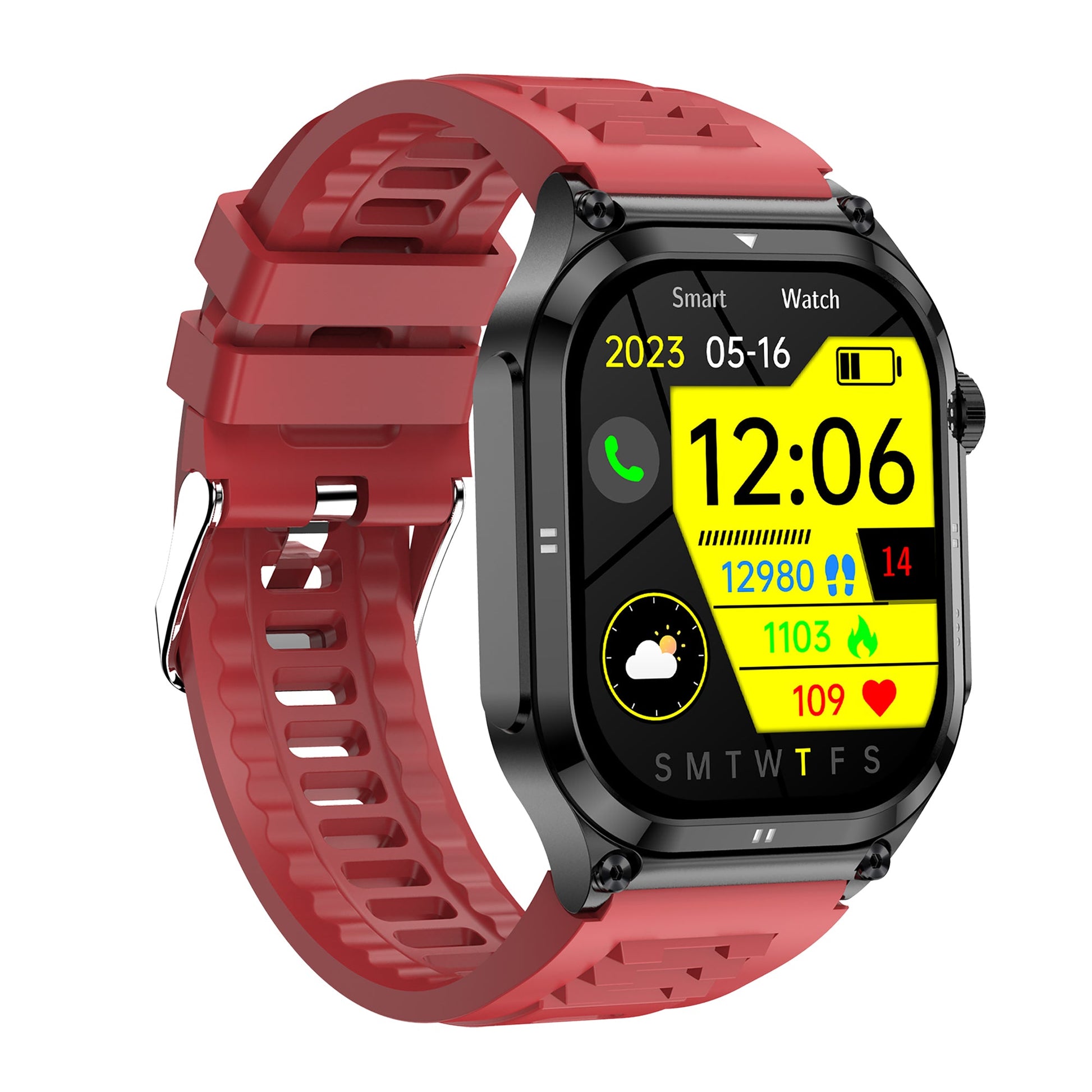 KH49 Outdoor ECG Health Smart Watch Blood Oxygen Pressure AMOLED HD Screen Bluetooth Calling SOS Emergency Call