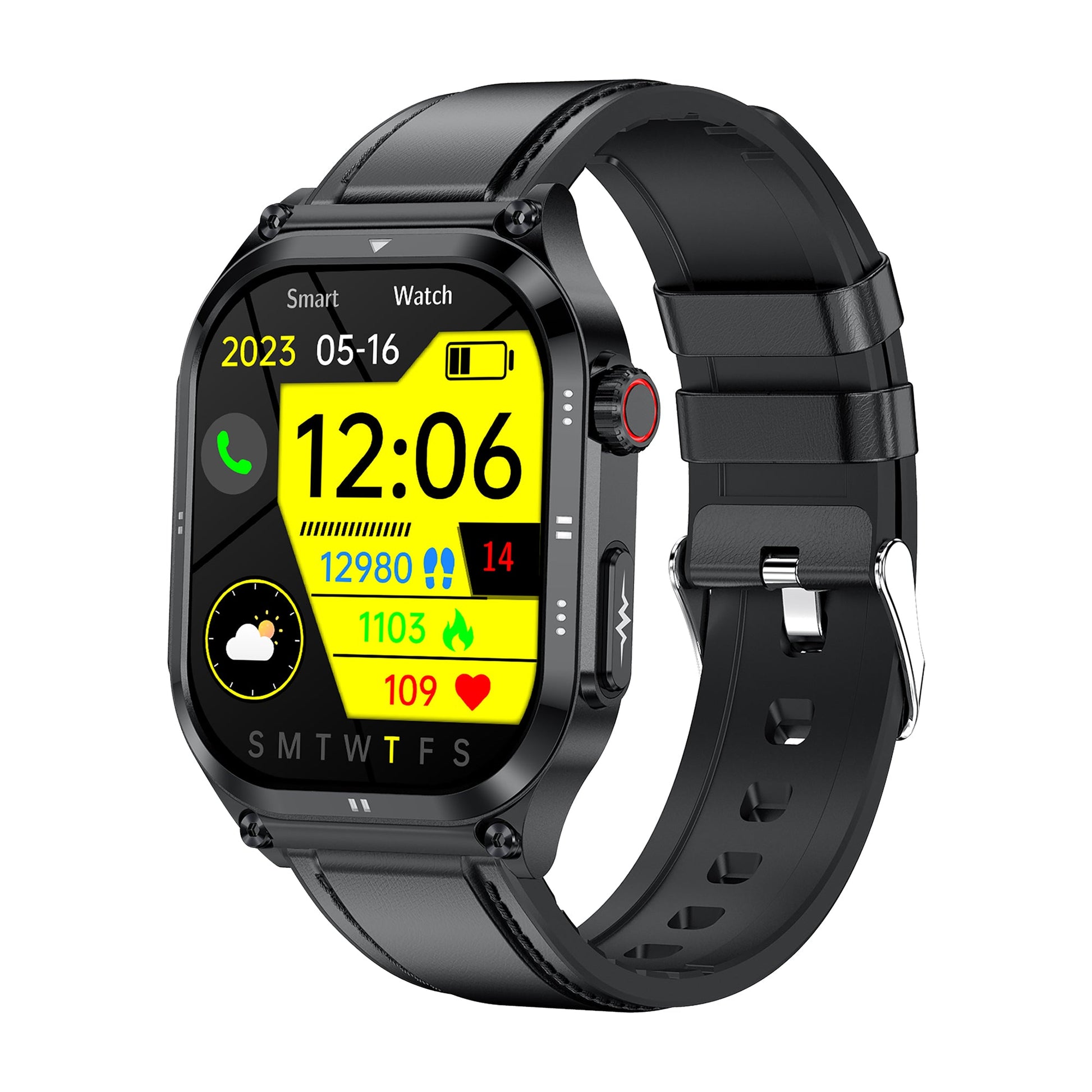 KH49 Outdoor ECG Health Smart Watch Blood Oxygen Pressure AMOLED HD Screen Bluetooth Calling SOS Emergency Call