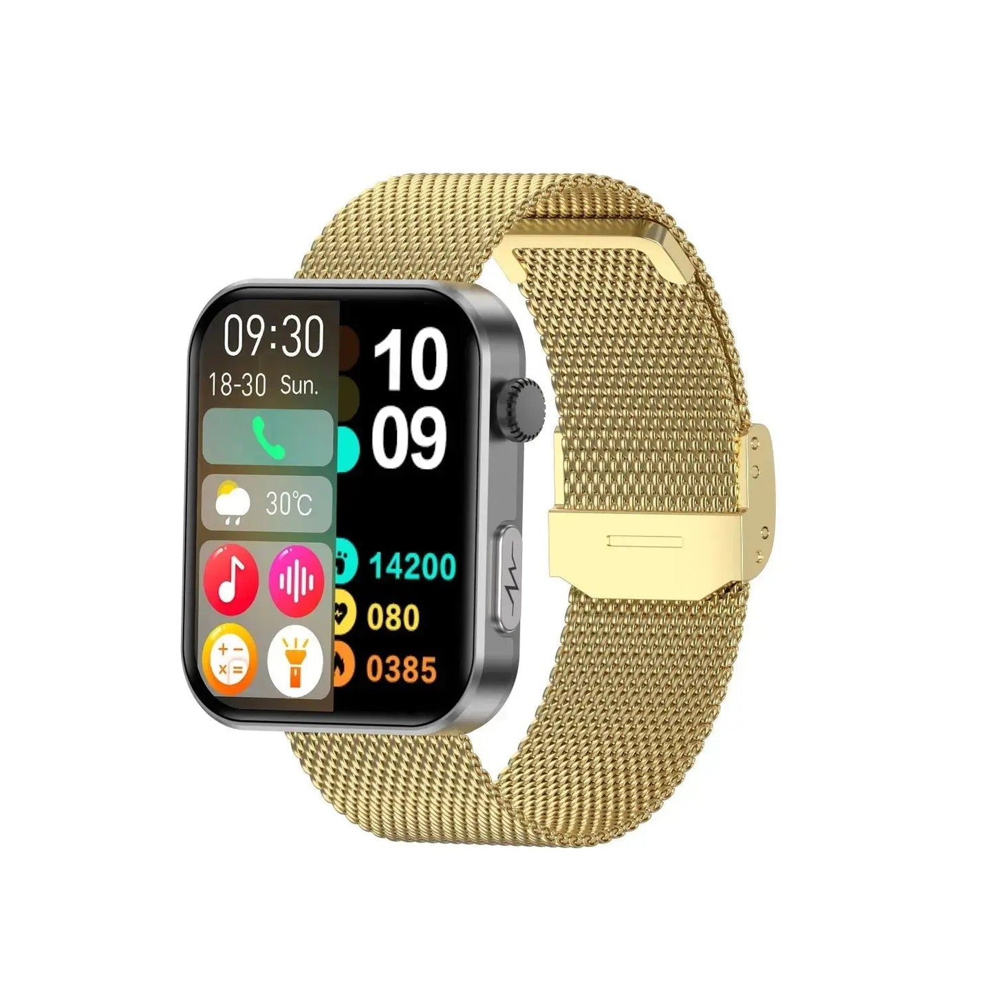 Health Smartwatch with BP+HR+ECG+ BG+SpO2+ SOS & blood analysis supports voice calls and fitness tracking??