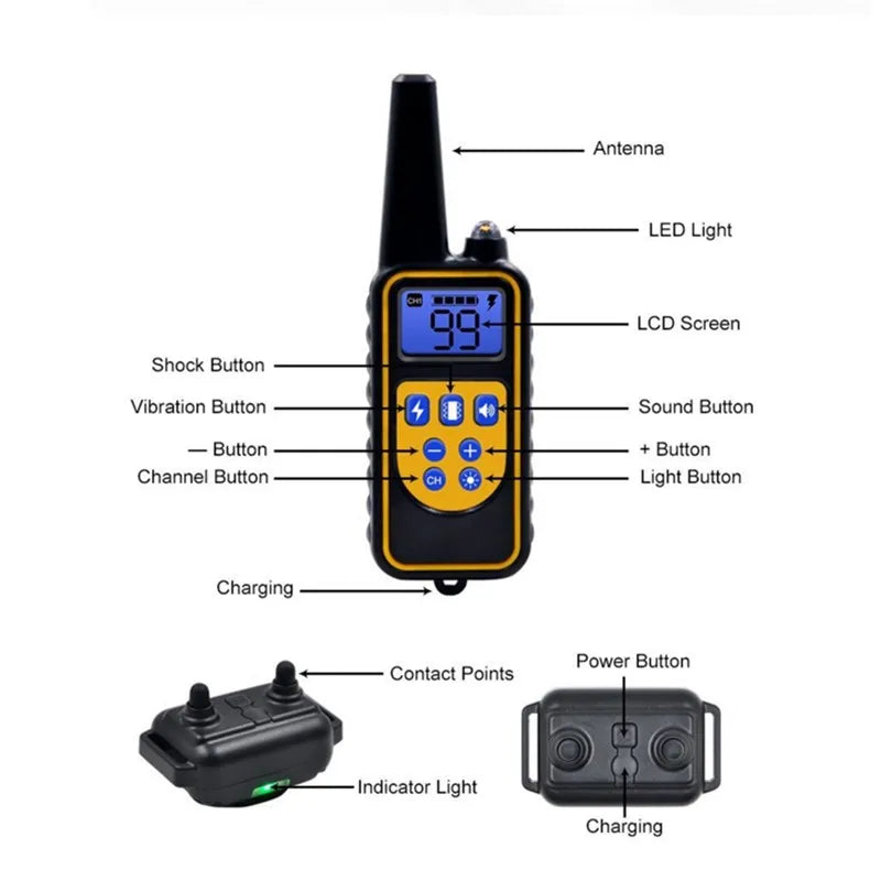 Adjustable Electric Dog Training E-Collar β Safe, Effective Remote Control