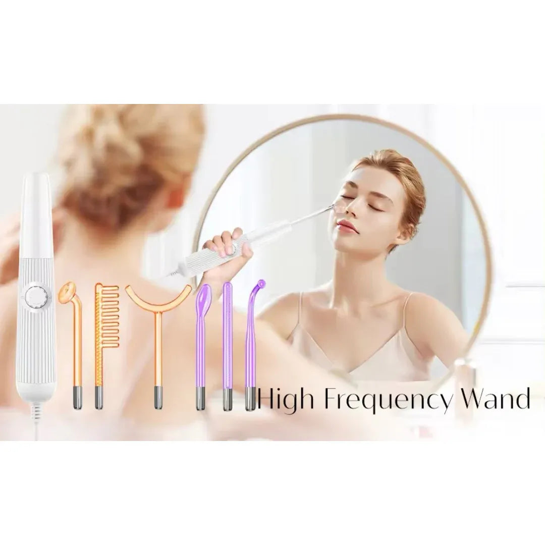 Elysium Glow | Professional High-Frequency Facial Wand | Anti-Aging Skin Rejuvenation Device for Home Use & Spa Treatments