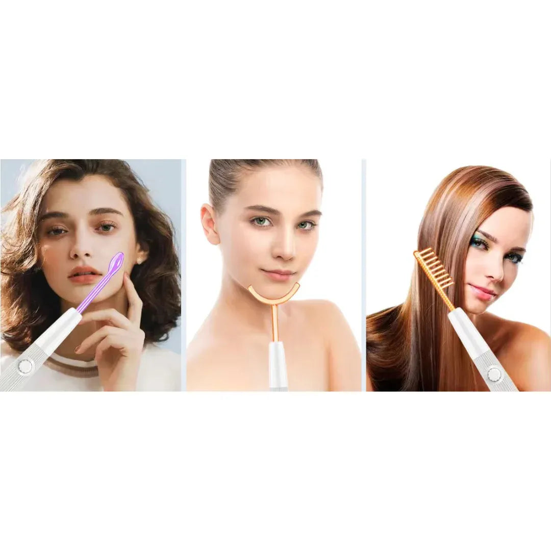 Elysium Glow | Professional High-Frequency Facial Wand | Anti-Aging Skin Rejuvenation Device for Home Use & Spa Treatments