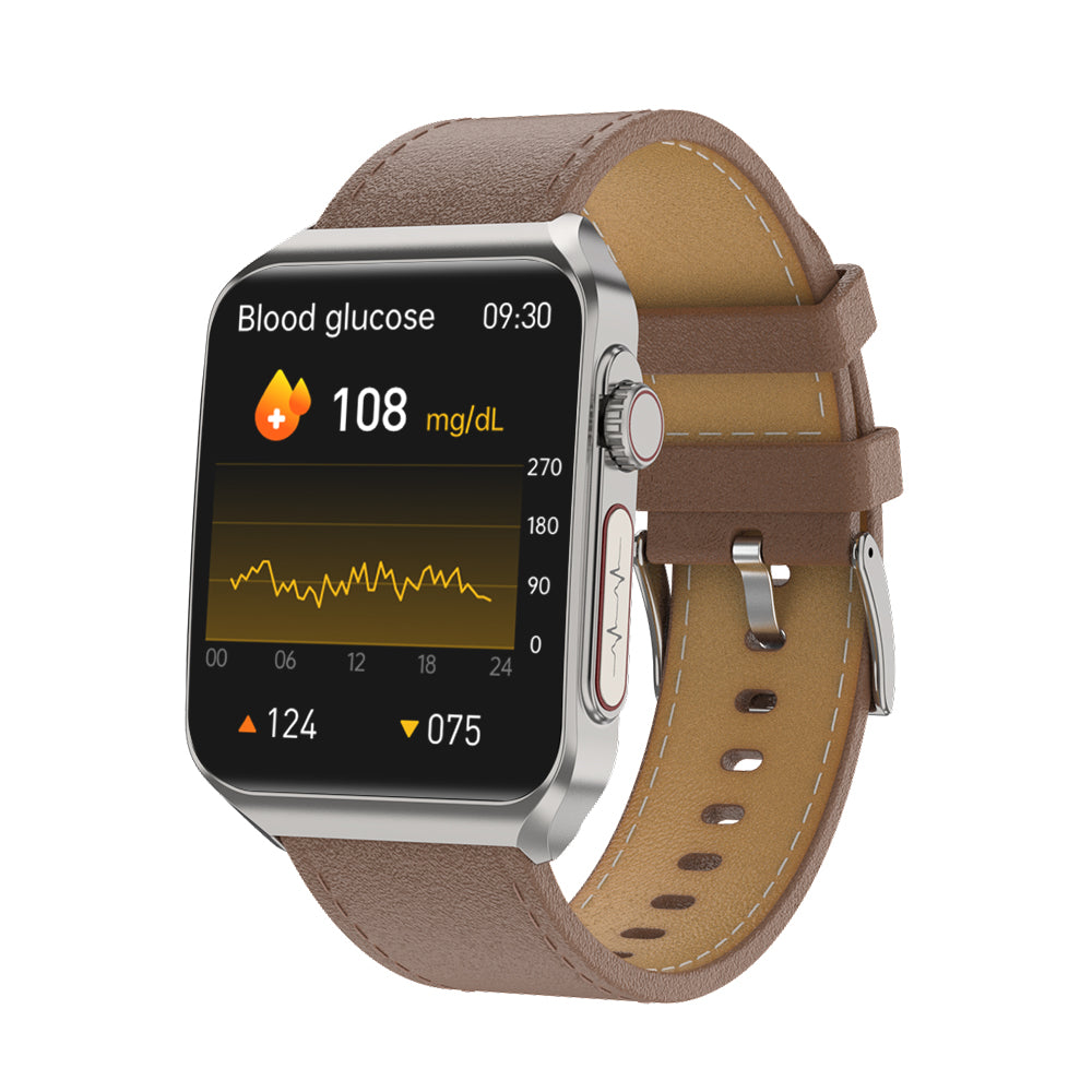 Health Smartwatch with BP+HR+ECG+ BG+SpO2+ SOS & blood analysis supports voice calls and fitness tracking??