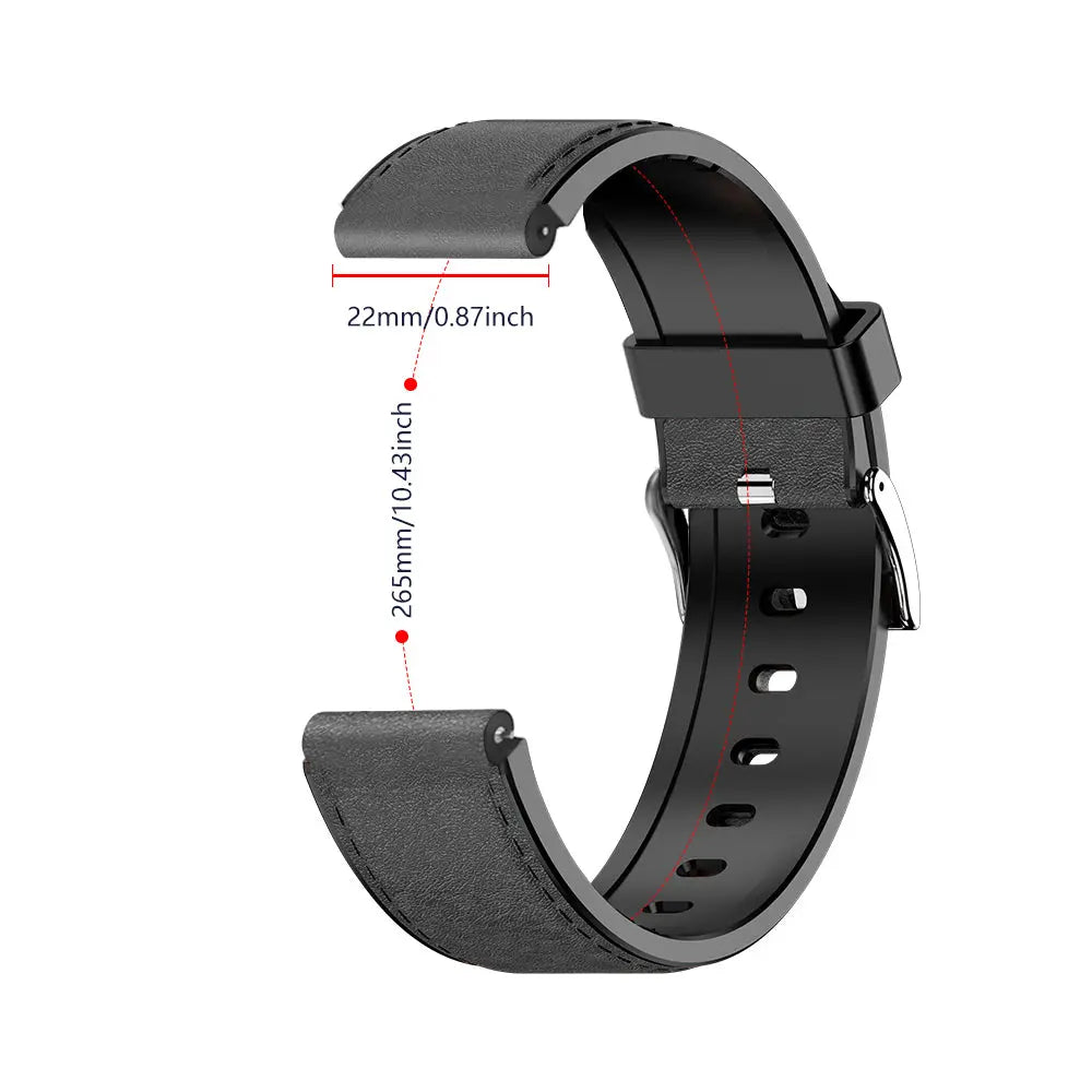 FitActive Series TPU/Leather 6 Types Replacement Watch Straps