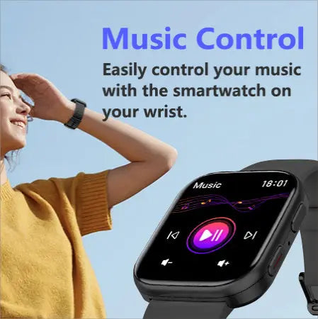 HM57 Health & Fitness Tracker 2024 (Answer/Make Calls), Smart Watch with HR+BP+SPO2 Monitor