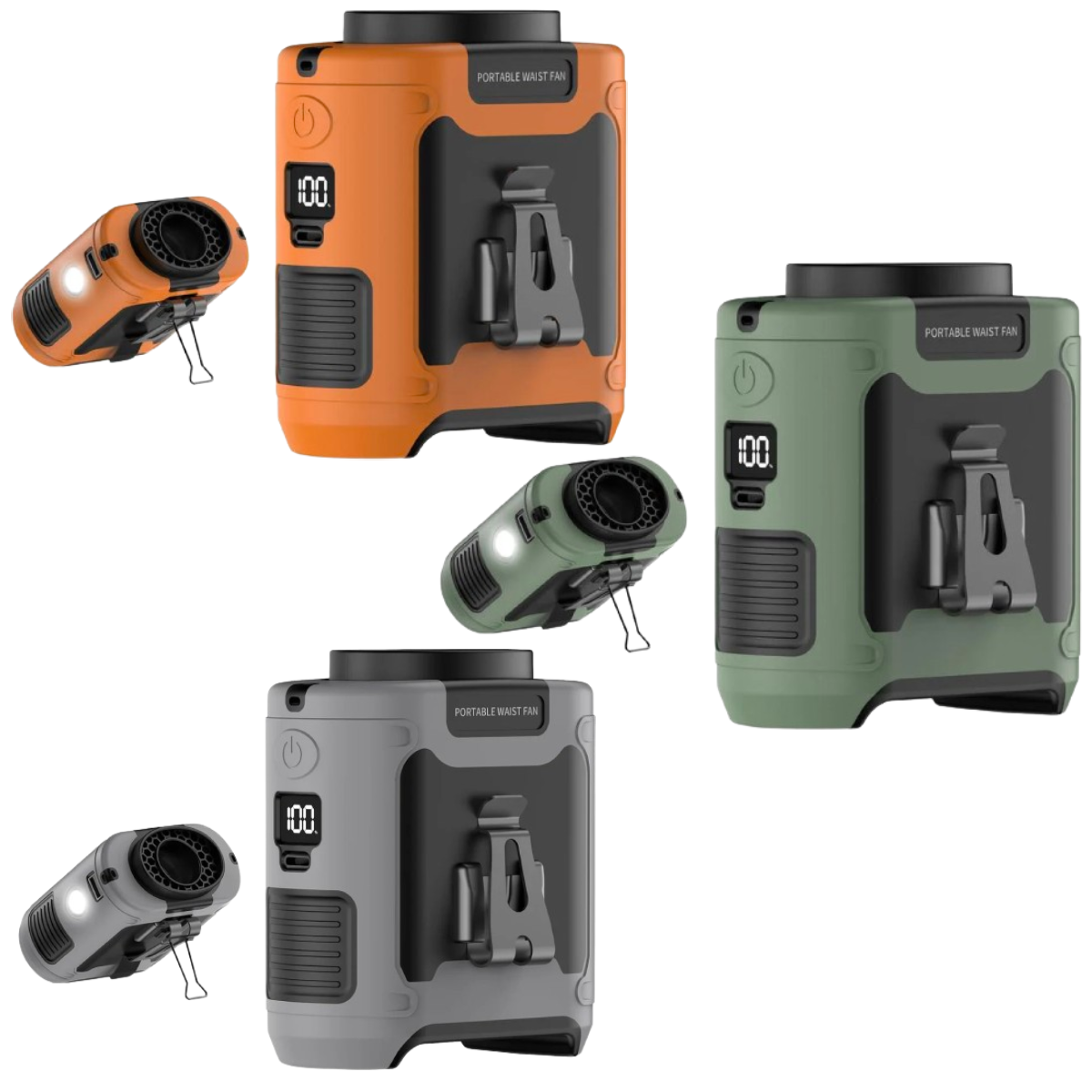Pro 3-in-1 Rugged Portable Fan w/ Powerbank & LED Light