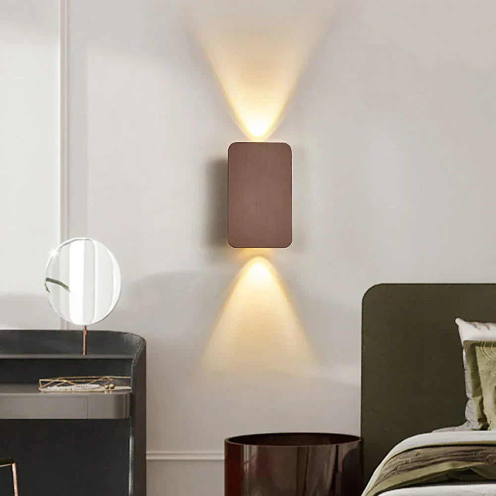 Aria Modern Square Wall Lamp β Up and Down Lighting for Bedroom and Living Room